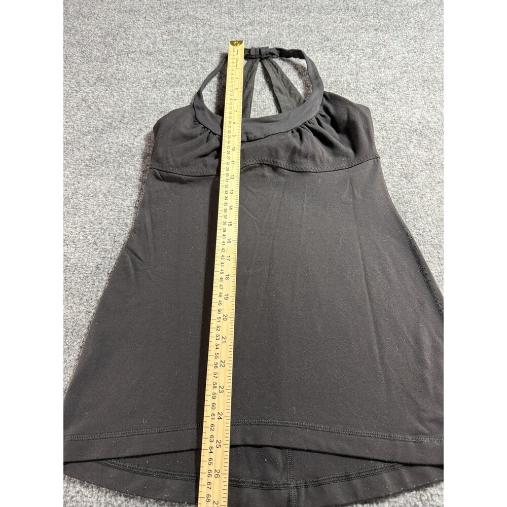 Lululemon Tank Top Womens 6 Black Built In Bra Adjustable Racerback Yoga